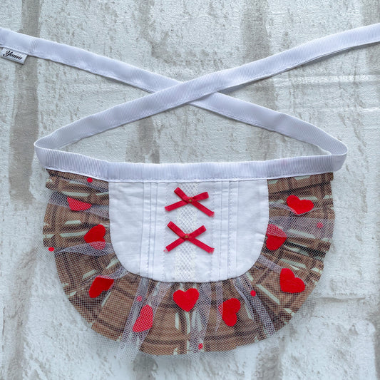 ハートチョコレートブラウス風ビブ