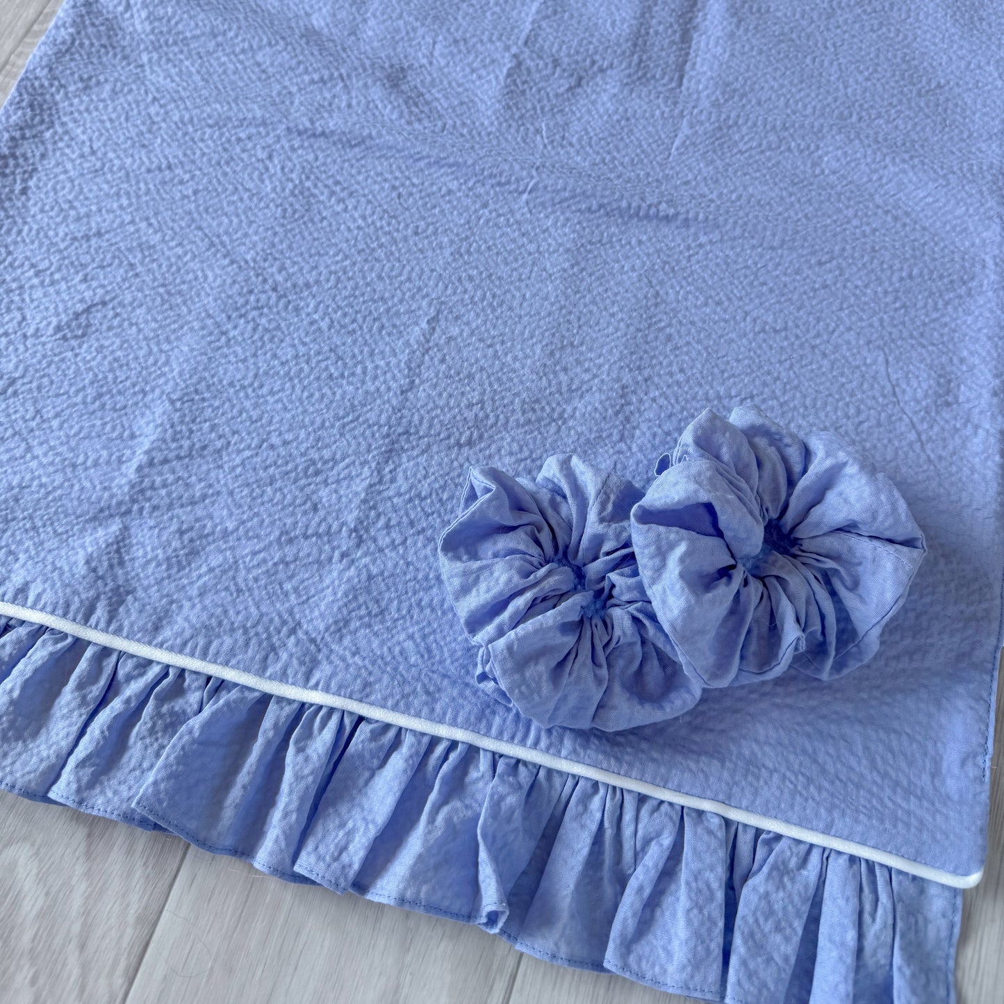 サマーコットンカフェマット・シュシュ（ブルー）