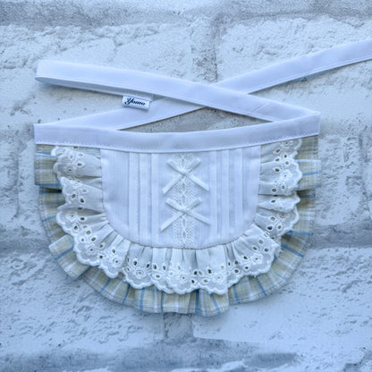 ピクニックチェックブラウス風ビブ(グリーン)